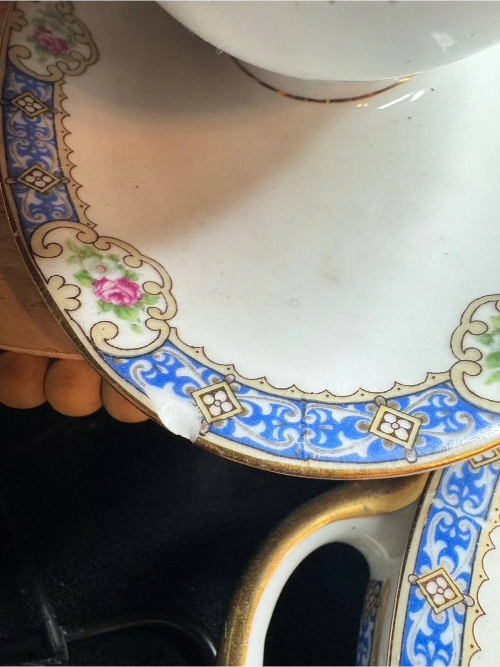 vintage KPM Germany porcelain gravy boat